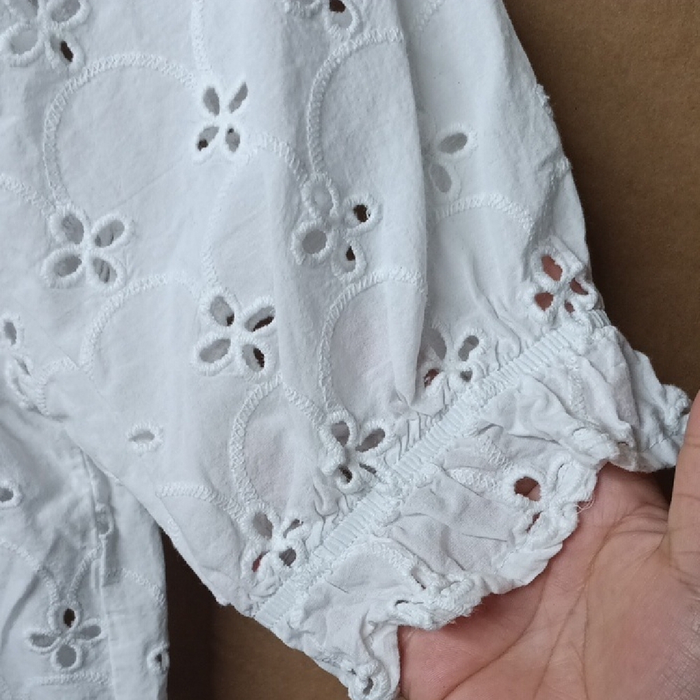 White Eyelet Blouse - Picture 4 of 8